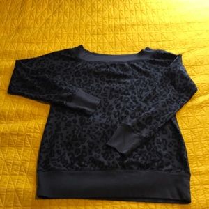 Grey leopard print sweater